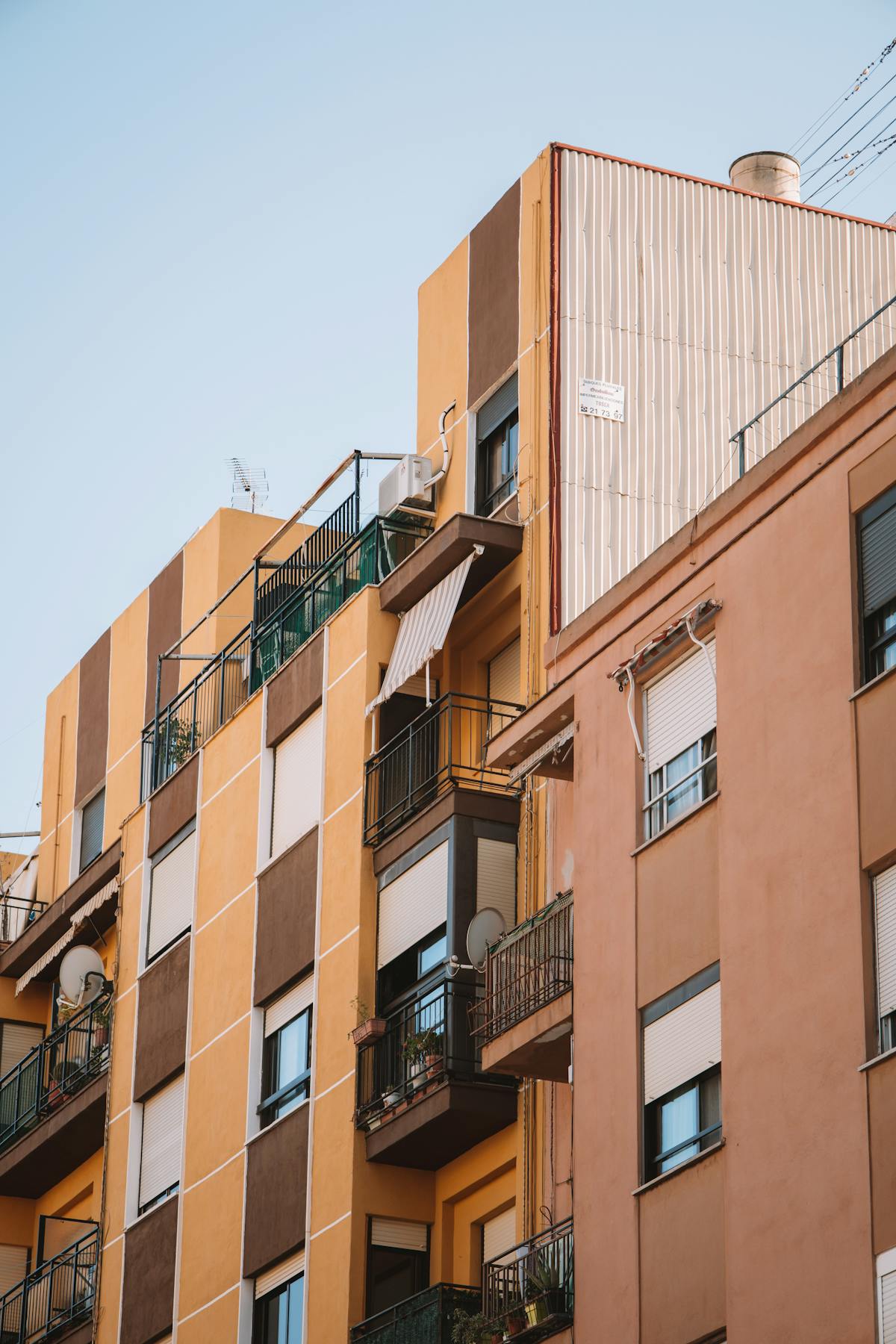 Residential building facade in Valencia